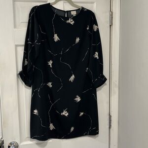 a new day Black Floral 3/4 Sleeve Dress